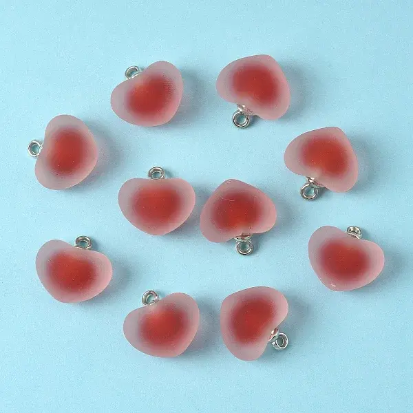 10Pcs Frosted Resin Pendants