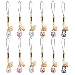 12Pcs 6 Styles Alloy Enmal Pendant Decorations