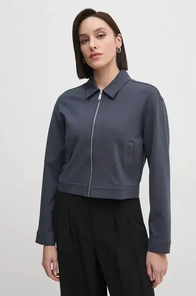 Bunda Calvin Klein Jeans dámská, šedá barva, přechodná, J20J225059