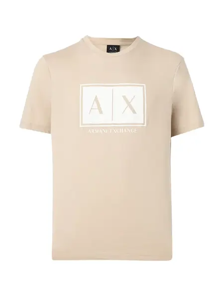ARMANI EXCHANGE Tričko  tmelová / biela