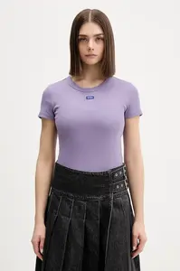 HUGO Blue tričko dámské bavlněné s elastanem Easy Tee_B