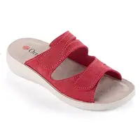 Dámské ortopedické pantofle na klínku červené vel. 38