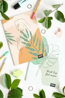 Bullet journal / zápisníky s tečkami Think less & feel more (2 ks)