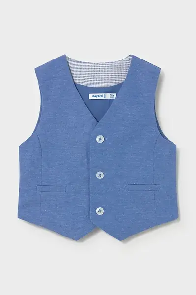 Detská vesta zo zmesi ľanu Mayoral