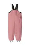 Dětské kalhoty do deště Reima růžová barva