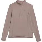 4F BRUSHED UNDERWEAR 1/2 ZIP Dámská mikina, béžová, velikost