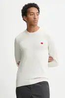 Bavlněný svetr HUGO San Cassius-C1 černá barva, lehký, 50475083