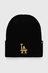 Čepice 47brand MLB Los Angeles Dodgers černá barva, z husté pleteniny