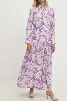 Sukně Answear.LAB fialová barva, maxi, áčková