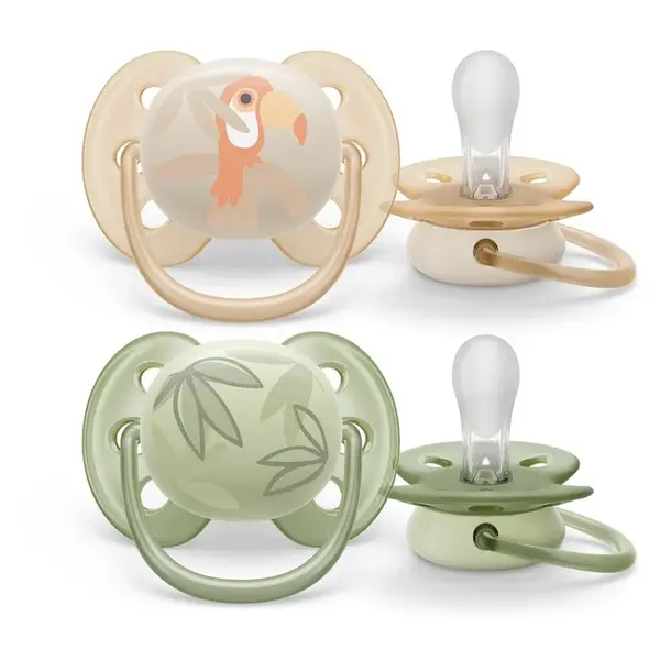 PHILIPS AVENT Šidítko ultrasoft premium zvířátko 0-6m chlapec 2 kusy