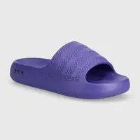 Pantofle adidas Originals ADILETTE AYOON W dámské, fialová barva, na platformě, IE5619
