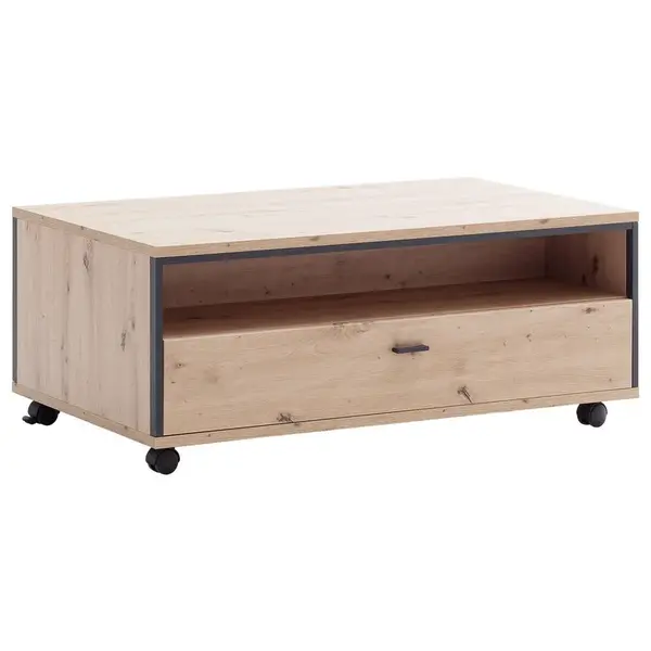 MID.YOU KONFERENČNÍ STOLEK, antracitová, barvy dubu, kov, kompozitní dřevo, 115/46/70 cm