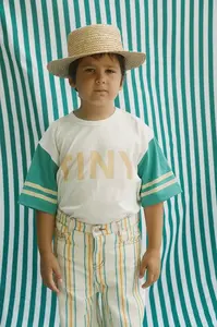 Dětské bavlněné tričko Tinycottons STRIPES LOGO TEE