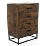 MID.YOU KOMODA, hnědá, černá, 60/83,5/38,5 cm