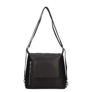 Dámska kožená kabelka/batoh SendiDesign Jena - čierna