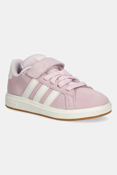 Dětské semišové sneakers boty adidas GRAND COURT 00s růžová barva, JH6181
