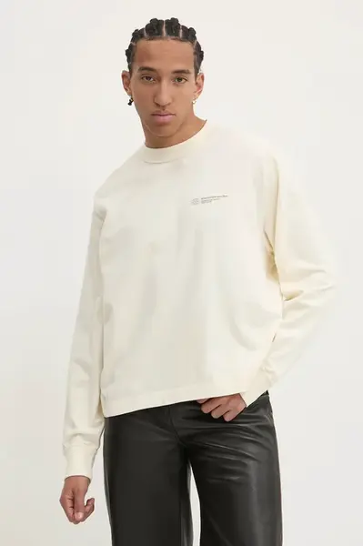 Bavlněné tričko s dlouhým rukávem Abercrombie & Fitch