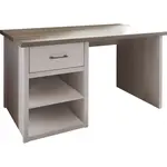 Carryhome PSACÍ STŮL, bílá, barvy lanýžového dubu, 141/81/77 cm