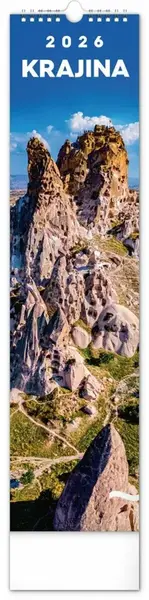 Kalendář 2026 nástěnný: Krajina, 12 x 48 cm (poškozená)