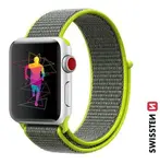 Swissten řemínek pro Apple Watch nylonový 42 / 44 / 45 / 49 mm, zářivě zelená