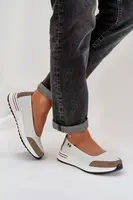 Boto Kožené Baleríny Na Klíne Biele Nelviera