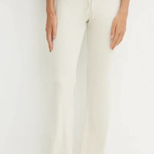 Pyžamové kalhoty Hollister Co. dámské, béžová barva, KI346-4017