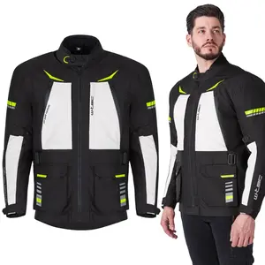 Moto bunda W-TEC Warao černá-fluo M