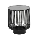 ODKLÁDACÍ STOLEK, černá, barvy stříbra