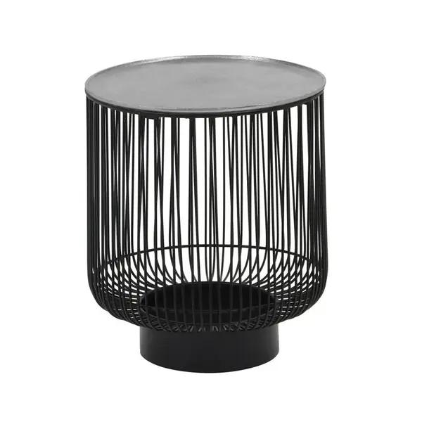 ODKLÁDACÍ STOLEK, černá, barvy stříbra