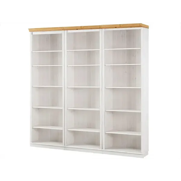 MID.YOU KNIHOVNA, barvy borovice, medová, borovice, 223/222/34 cm