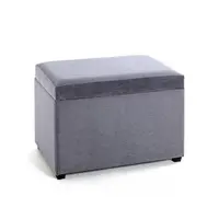 TRUHLOVÁ LAVICE, textil, kompozitní dřevo, 58/42/39 cm