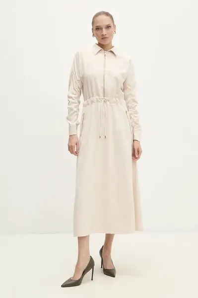 Šaty Answear.LAB béžová barva, maxi