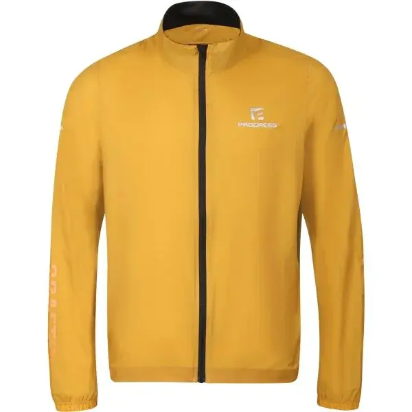 PROGRESS DRAFTIN Pánska cyklistická vetrovka, žltá, veľkosť XXL