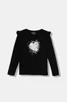 Dětské tričko s dlouhým rukávem Guess černá barva, K5BI02 J1314