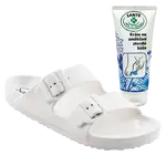 SANTÉ Dámské pantofle EB/2025 WHITE v.36 + krém na změkčení kůže