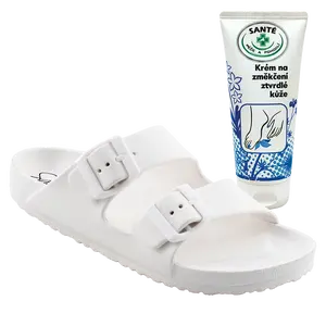 SANTÉ Dámské pantofle EB/2025 WHITE v.36 + krém na změkčení kůže