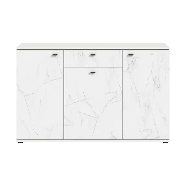 MID.YOU KOMODA, bílá, 138/87/40 cm