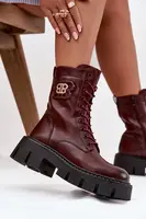 Boto Zateplené workery dámské s ozdobou bordó Melisse