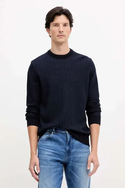 Svetr s příměsí vlny BOSS H-Habito