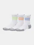 Unisexové ponožky Under Armour UA Velociti Run Cush 3p Crew-WHT - unisex