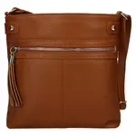Dámská kožená crossbody kabelka Italia Laura - koňak
