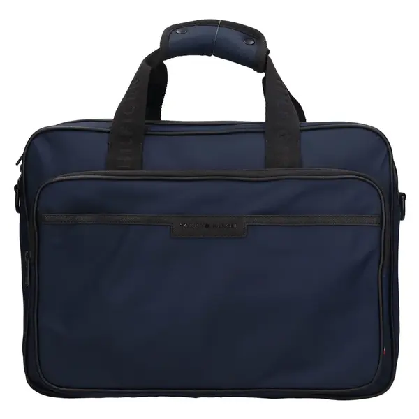Pánská taška na notebook Tommy Hilfiger Timotti, textilní, 15" − modrá