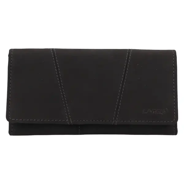 Dámska kožená peňaženka Lagen Virag - čierna