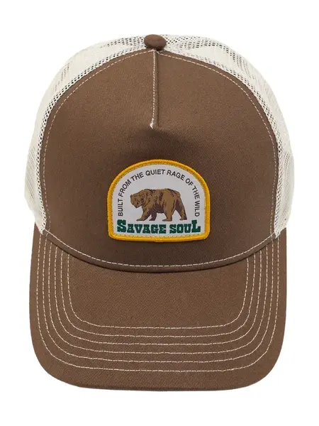 Pull&Bear Čiapka  nebielená / hnedá / žltá