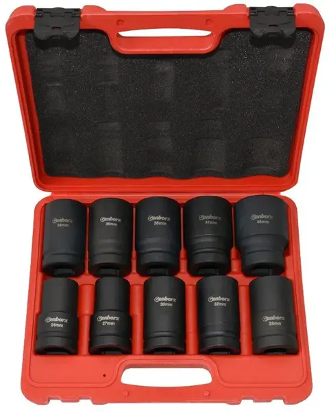 Genborx Průmyslové kované hlavice 1", 24 - 46 mm, sada 10 kusů