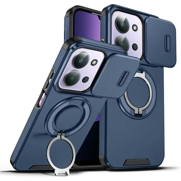 Camslide Stand obal, Xiaomi Redmi 15C, modrý