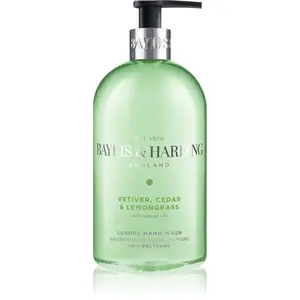 Baylis & Harding Vetiver, Cedar & Lemongrass Anti-Bacterial tekuté mydlo na ruky 500 ml