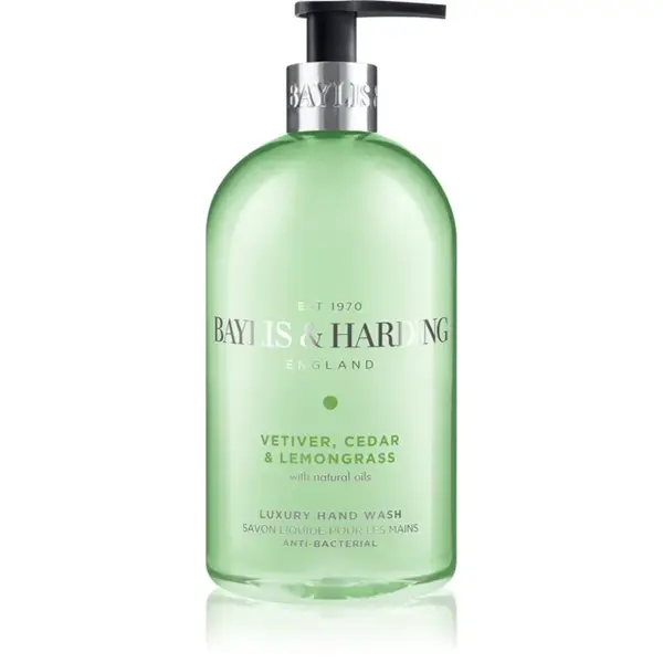 Baylis & Harding Vetiver, Cedar & Lemongrass Anti-Bacterial tekuté mydlo na ruky 500 ml