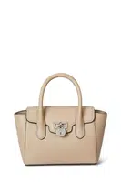 Kožená kabelka Lauren Ralph Lauren béžová barva, 431969349