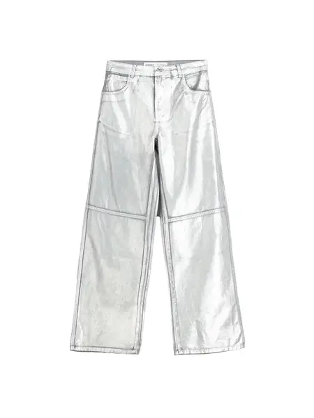 Bershka Nohavice  strieborná